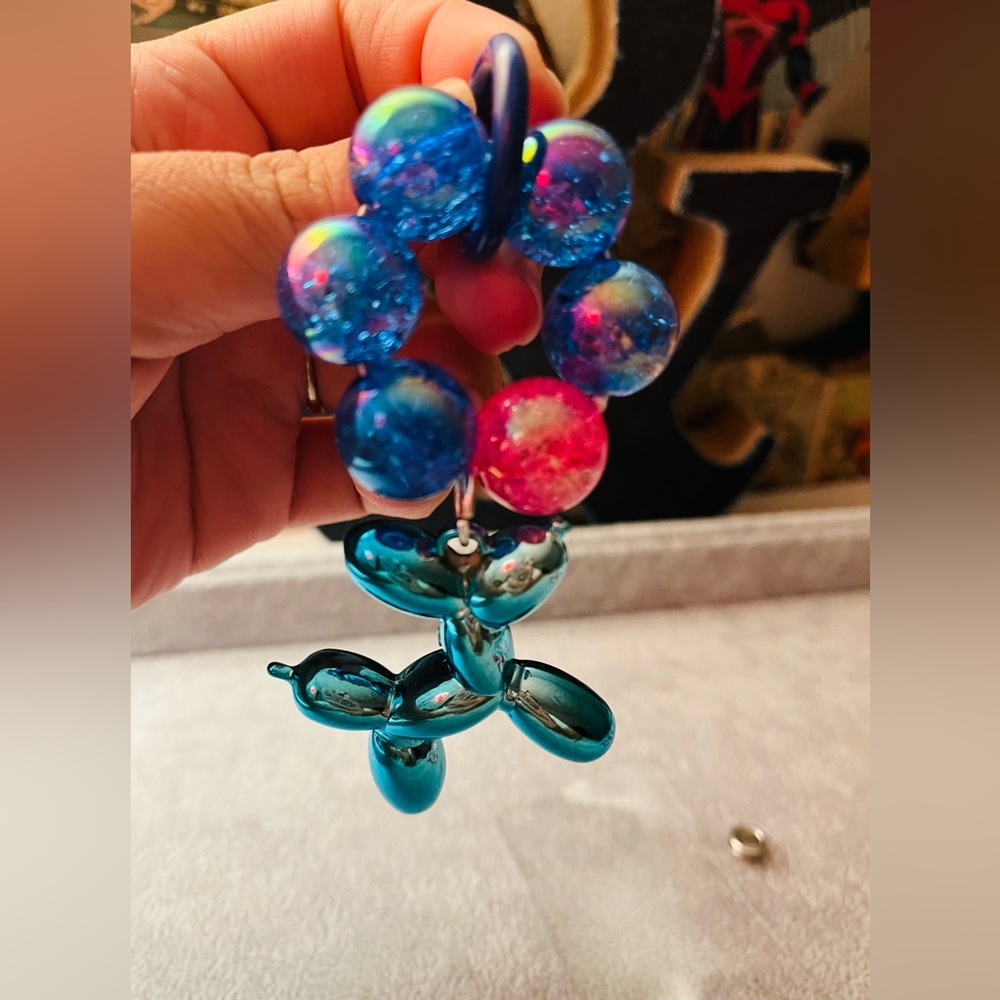 BLUE BALLOON DOG phone/key or bag charm